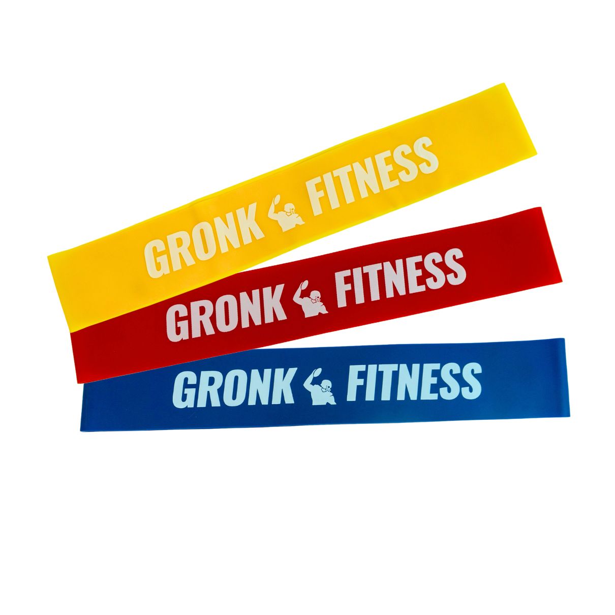 Gronk Fitness mini-bands — red and blue resistance loop bands