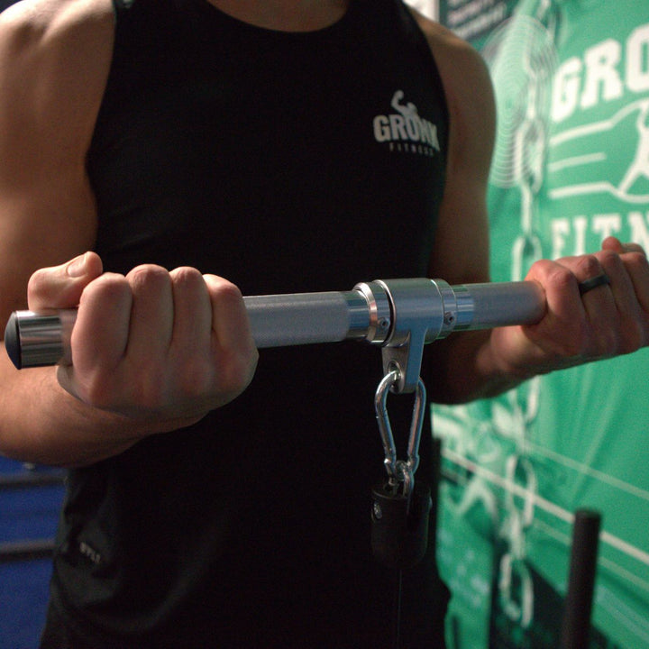 Aluminum Revolving Straight Bar G&G Fitness Equipment Variant(s) - Color gronkfitness_revolving-straight-bar-aluminum_view-2