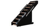 Jacobs Ladder 2 angled side view with wooden rungs