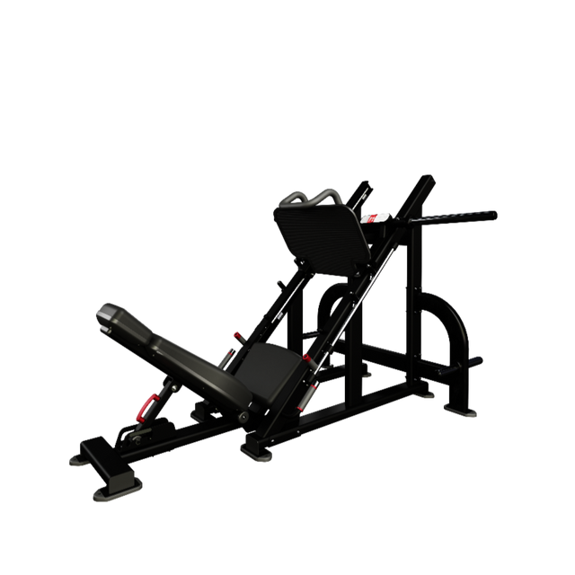 Nautilus Leverage Angled Leg Press — front studio view