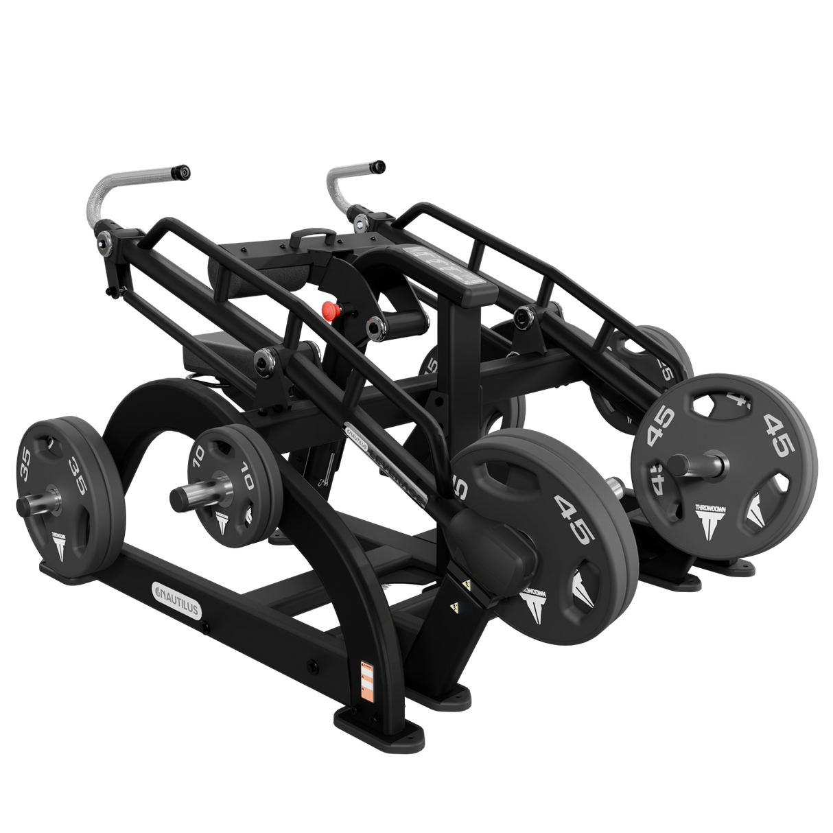 Nautilus Leverage Tricep Dip — loaded with plates