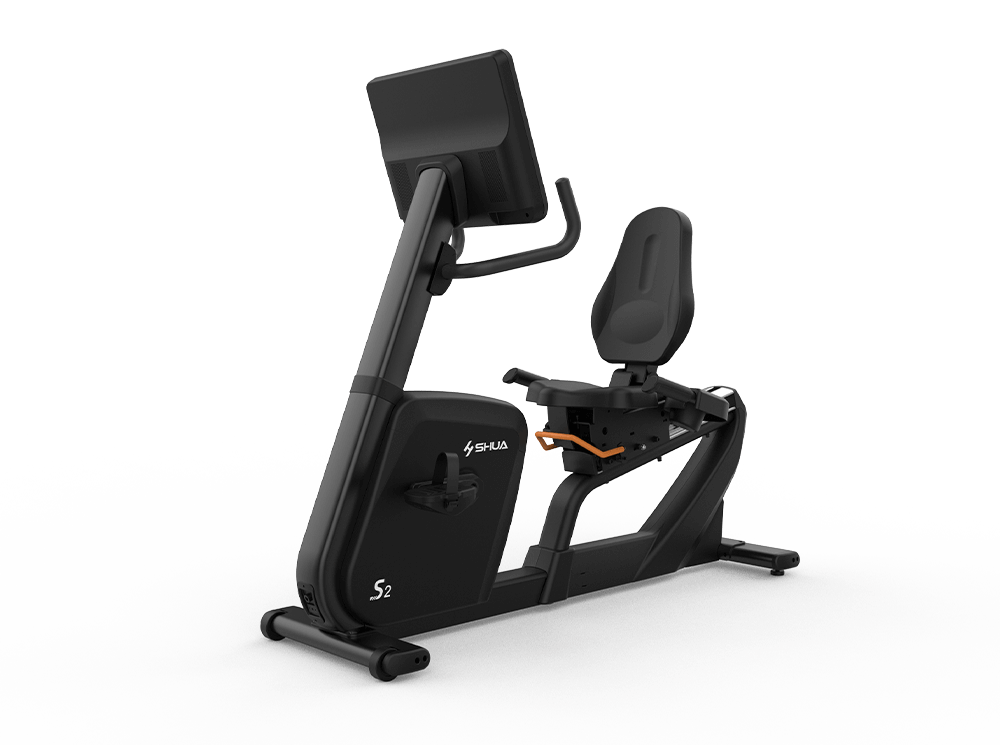 Shua B9100R Recumbent, 22in Touch recumbent bike, studio render 2 of 4