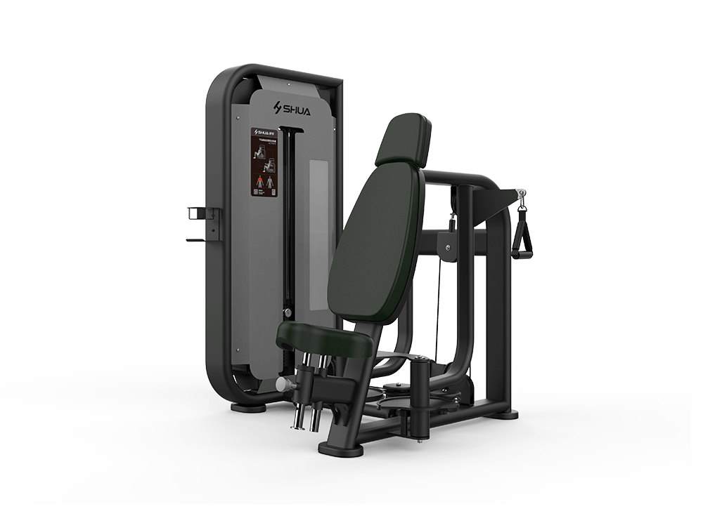 Shua G6802 Pec Fly selectorized machine, studio render 1 of 3