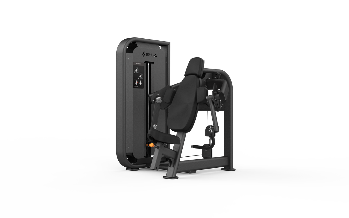 Shua G6807 Biceps Curl selectorized machine, studio render 2 of 2