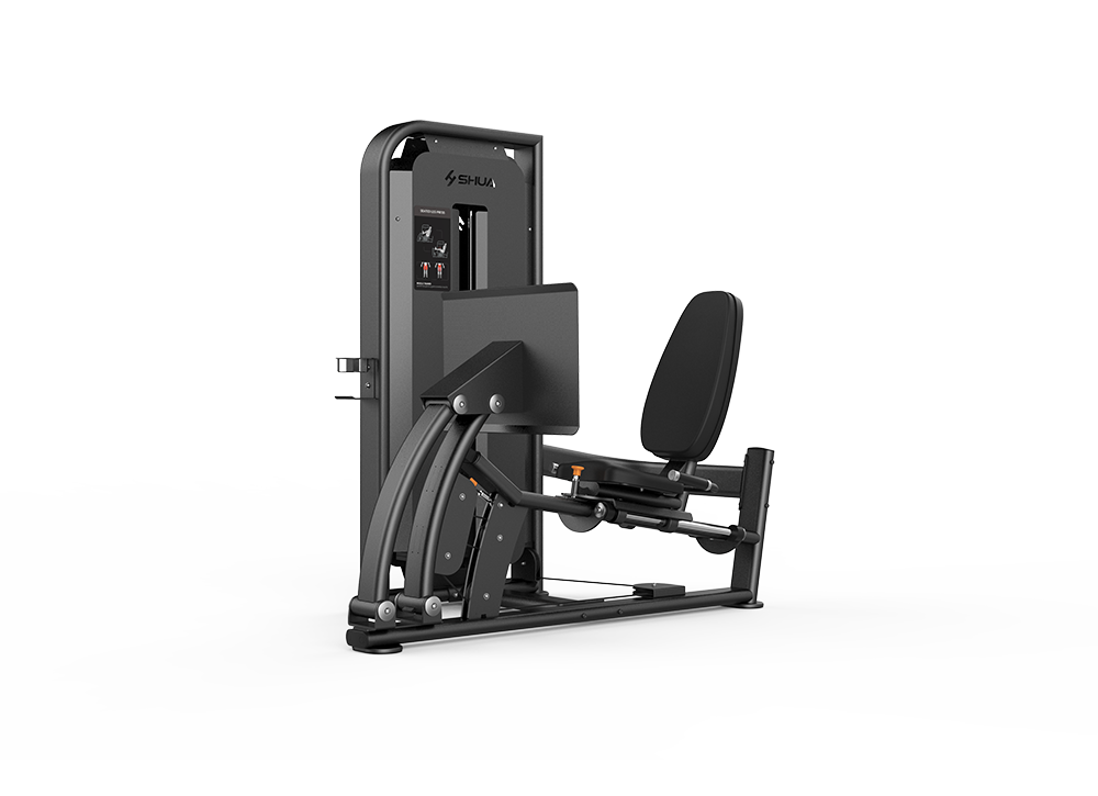 Shua G6809 Seated Leg Press selectorized machine, studio render 1 of 4