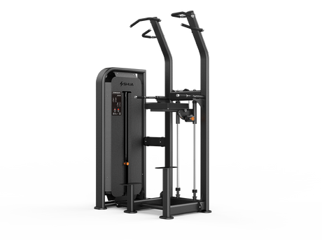 Shua G6851 Assist Dip/Chin selectorized machine, studio render 1 of 2