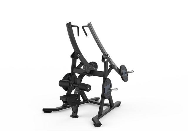 Shua G6903 Iso-Lateral Lat Pulldown plate loaded machine, studio render 1 of 3