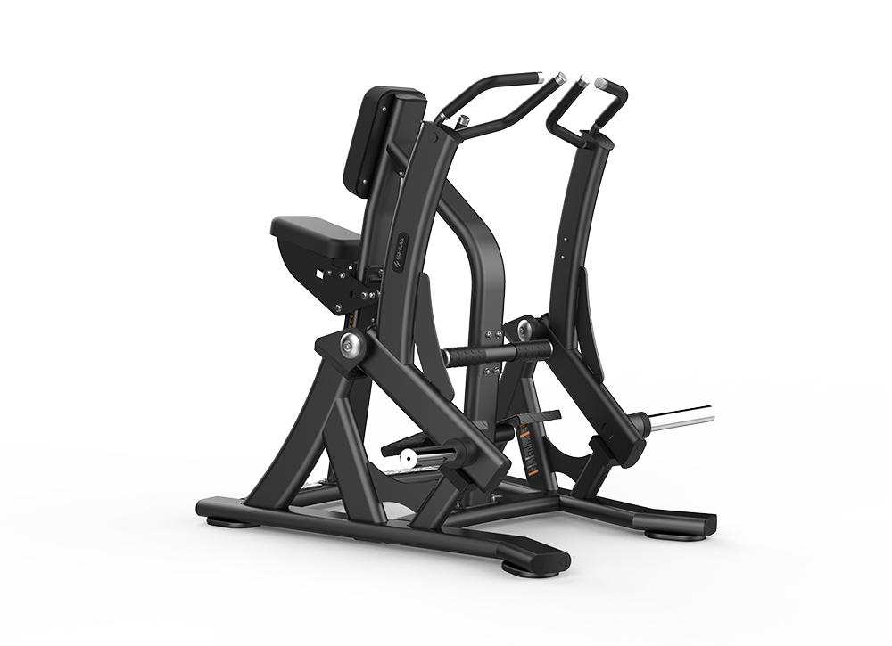Shua G6904 Iso-Lateral Row plate loaded machine, studio render 3 of 4