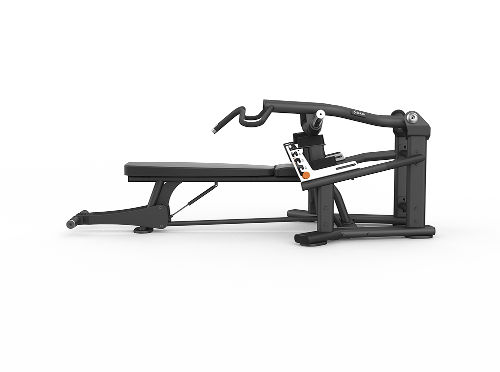 Shua G6918 Iso Flat Bench Press plate loaded machine, studio render 2 of 4