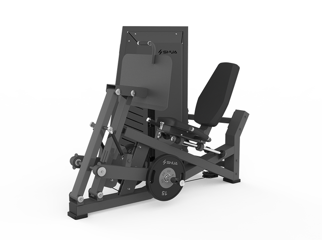 Shua G7707 Hybrid Leg Press selectorized machine, studio render 1 of 2
