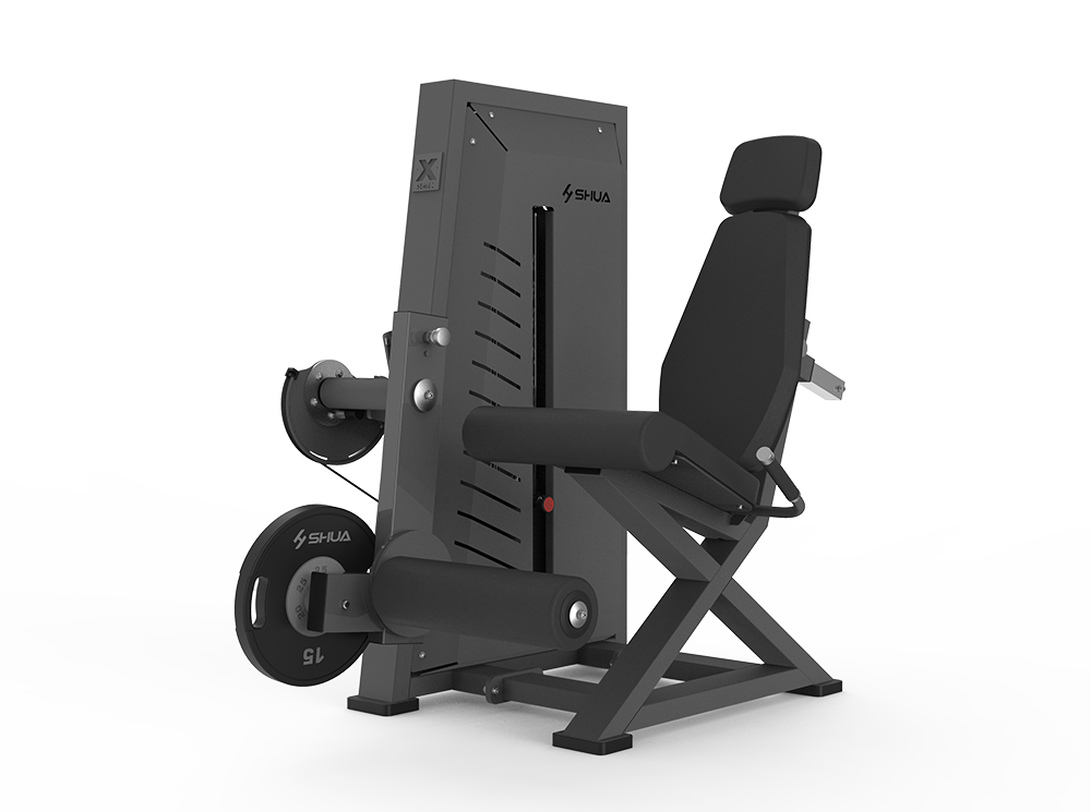 Shua G7708 Hybrid Leg Extension selectorized machine, studio render 1 of 2