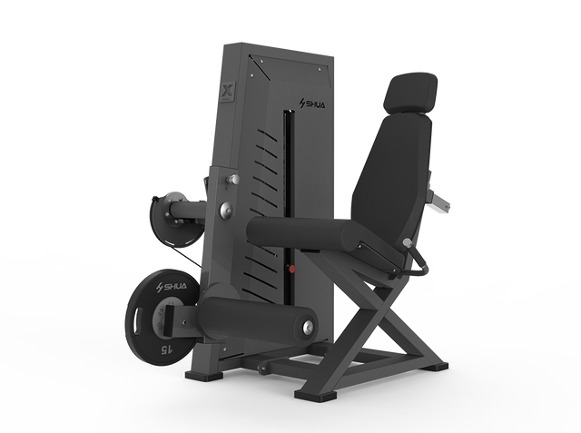 Shua G7708 Hybrid Leg Extension selectorized machine, studio render 1 of 2