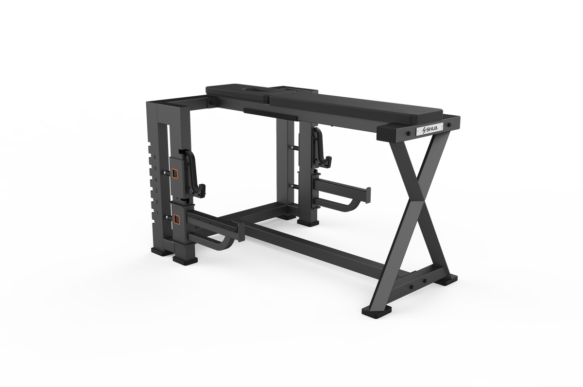 Shua G8926 Seal Row Bench exercise bench, studio render 2 of 3