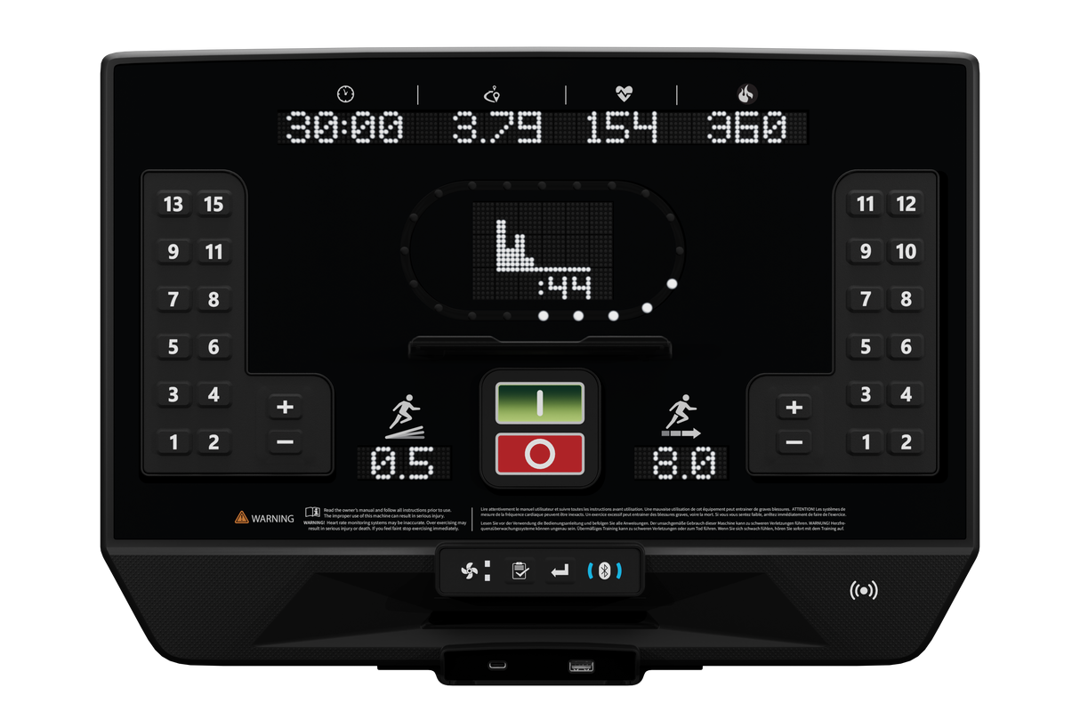 Star Trac Apex LED console — front view