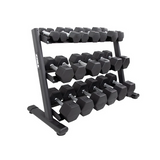 TKO Dumbbell Rack | 3-Tier Rack - Final Stock TKO Dumbell racks, power block stand, plate and bar storage, kettlebell racks, ball racks tko_dumbbell-rack-3-tier_view-2