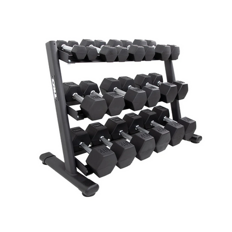 TKO Dumbbell Rack | 3-Tier Rack - Final Stock TKO Dumbell racks, power block stand, plate and bar storage, kettlebell racks, ball racks tko_dumbbell-rack-3-tier_view-2