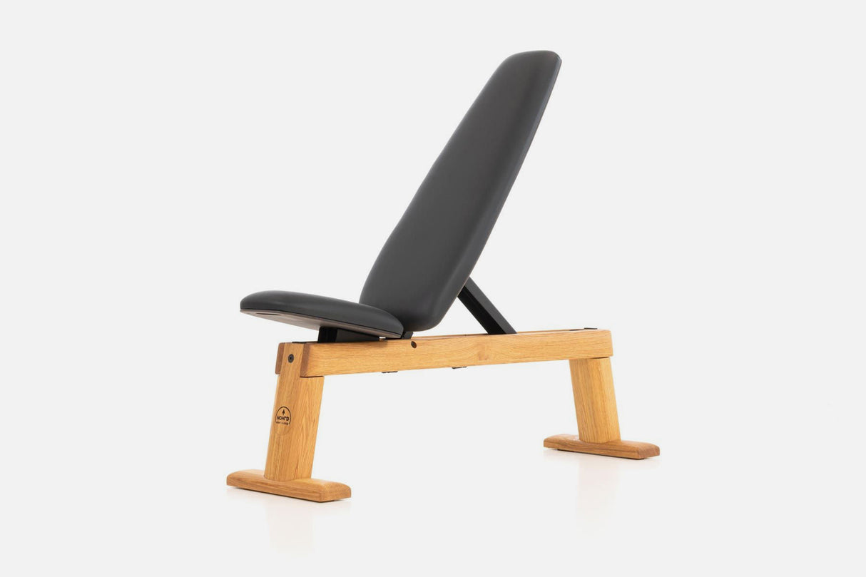 NOHRD WeightBench Oak Artificial Leather Black NOHrD Bench; flat/incline/decline benches weightbench-eiche-1-grey_1_2